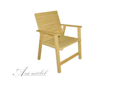 Käetugedega puidust tool – mööbli rent – ArsiRent