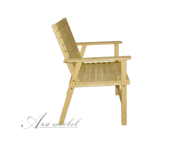 Käetugedega puidust tool – mööbli rent – ArsiRent