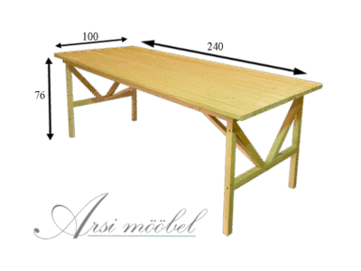 Söögilaud 8 kohta – mööbli rent – ArsiRent