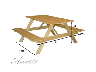 Pinkidega laud – mööbli rent – ArsiRent